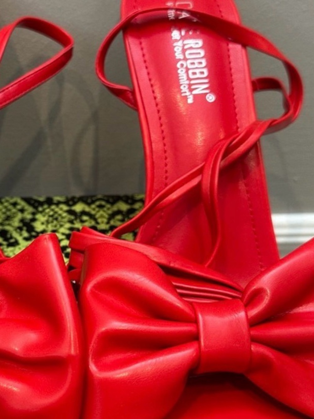 DOLLS KILL Red Coquette Ankle Wrap Stiletto Heels Size 9 NWT - Picture 4 of 10
